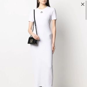 Marine Serre Cocoon Maxi T shirt Dress